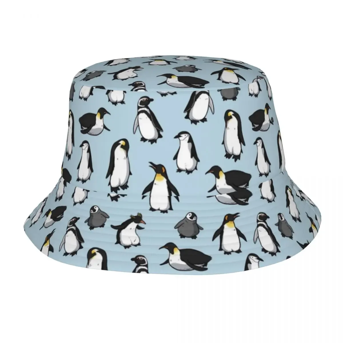 Cute Penguin Cartoon Animal Bucket Hat for Women Beach Sun Hats Fashion Foldable for Outdoor Fishing Hat Panamka