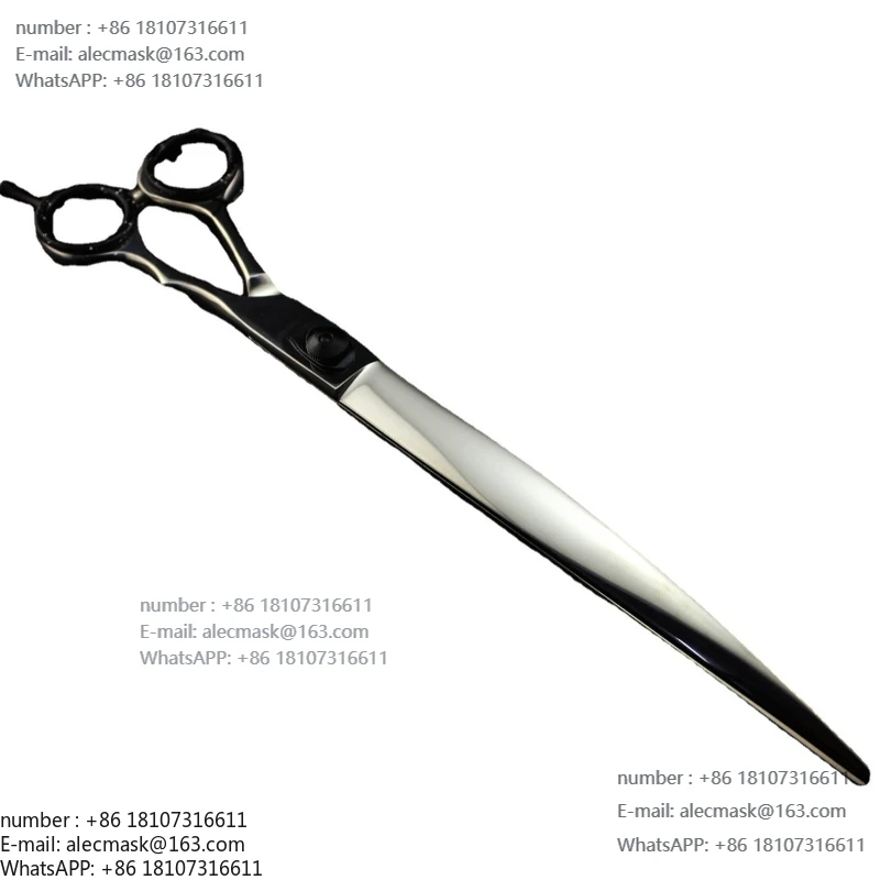 

10 inch pet scissors, bright hand shape, curved scissors pet grooming scissors