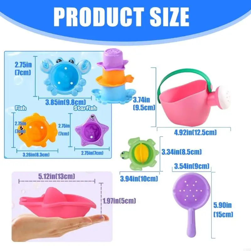 Temps bain pour enfants 10pcs Playage d'eau avec des outils pelle pour piscine sable des jeux d'été extérieurs l8RB