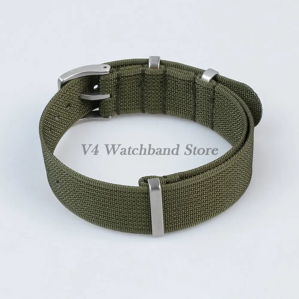 Braided Ribbed Watch Band Men Women Watch Accessories Military Universal Strap Nylon Bracelet 18mm 20mm 22mm