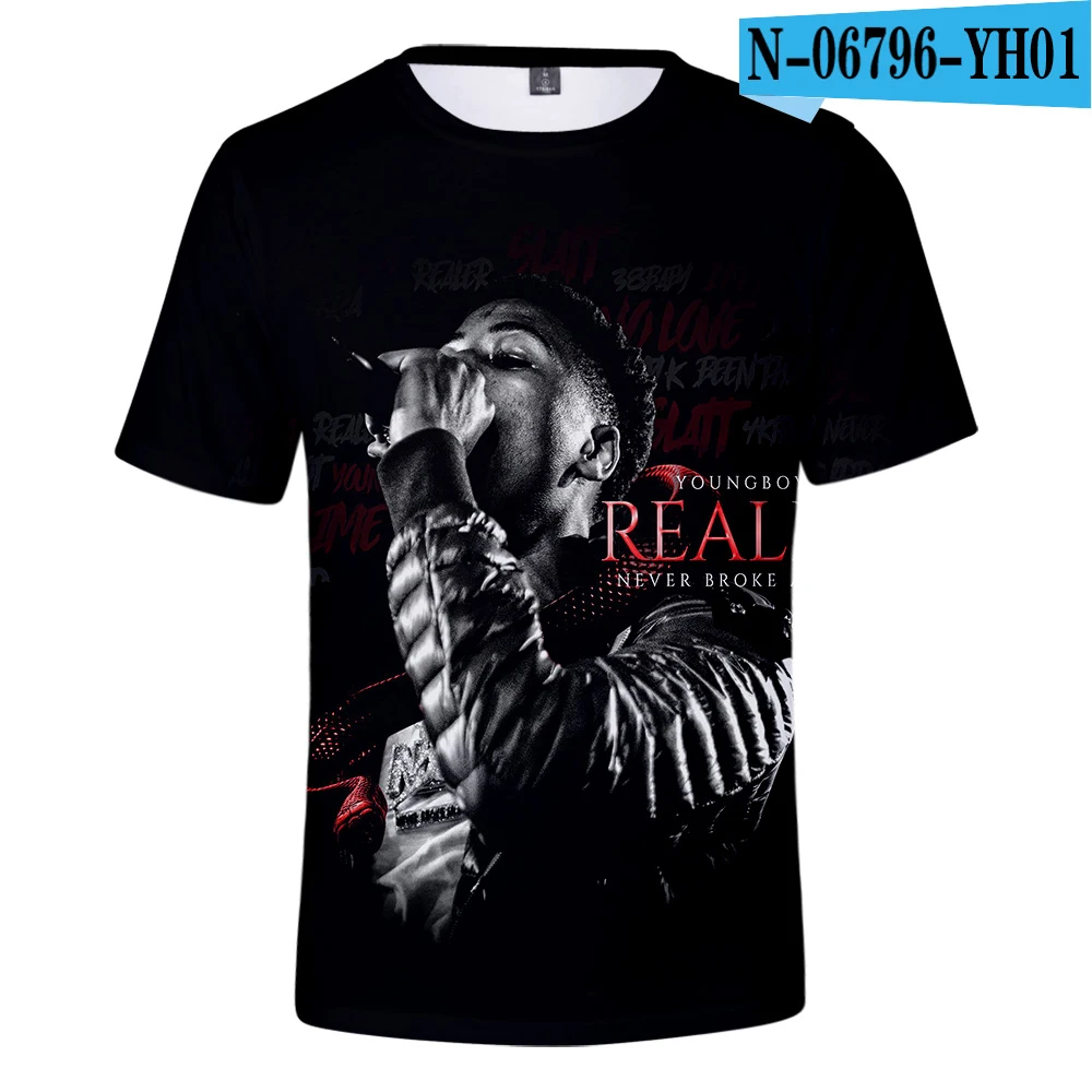 Popular Oversized T Shirt Youngboy Never Broke Again 3D T Shirt Men/Women/Boys Summer Casual Hip Hop Short Sleeve Tshirts 6XL image 5