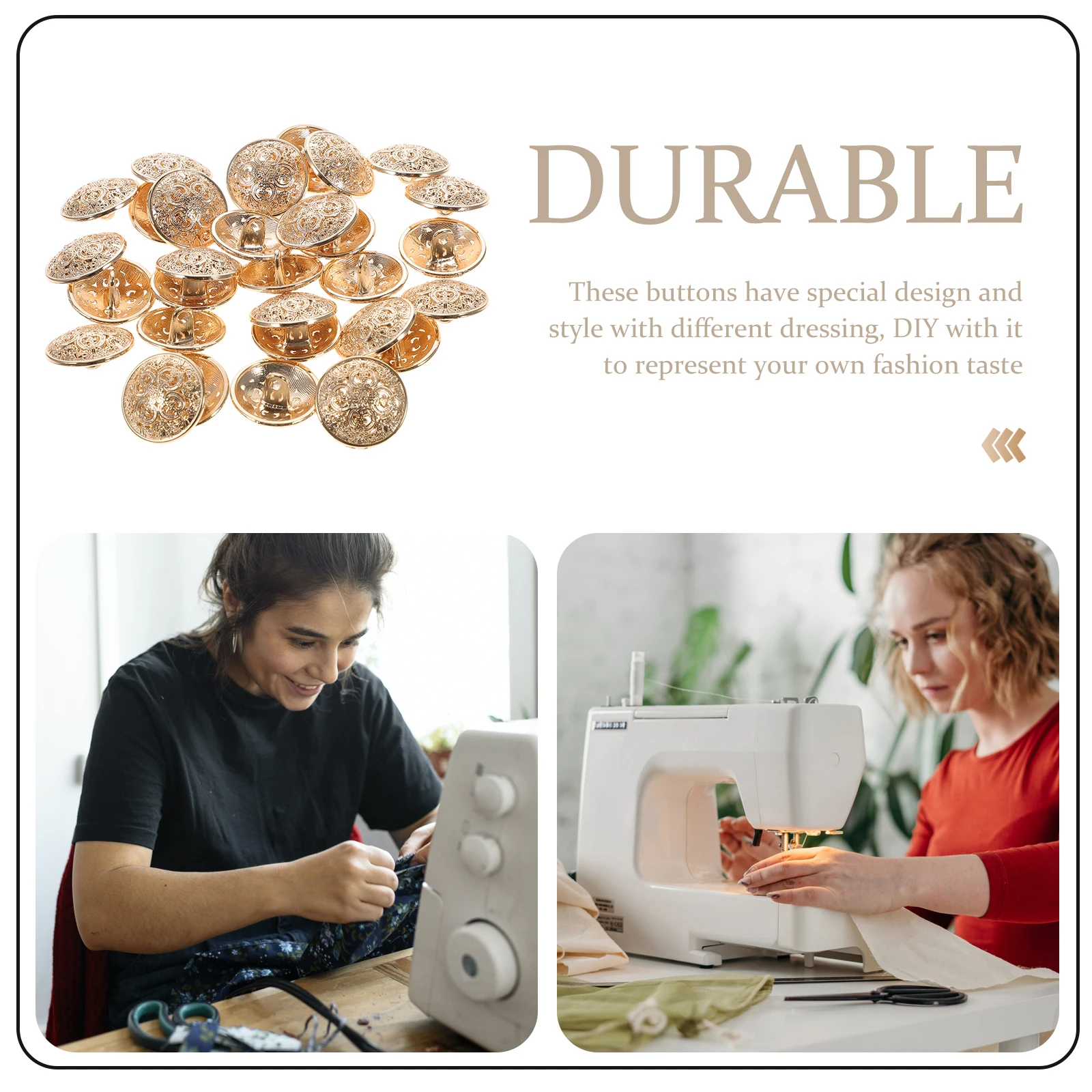 30 قطعة 18 مللي متر أزرار معدنية الجوف خارج الصدأ برهان دائم للملابس السترات القبعات الجينز Craft بها بنفسك الحرفية الديكور الخياطة السحابات #1