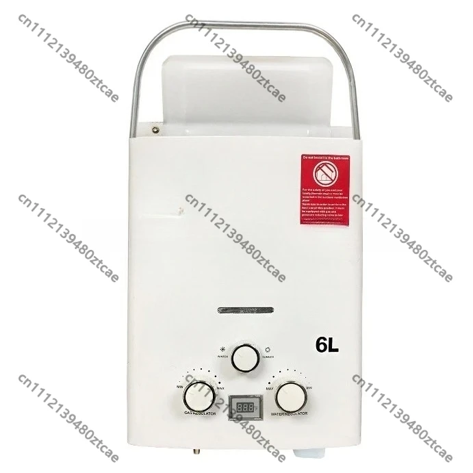 6L Outdoor Portable Propane Water Heater Compact Instant Heating Design For Camping RV Travel Outdoor Shower Hot Water Supply