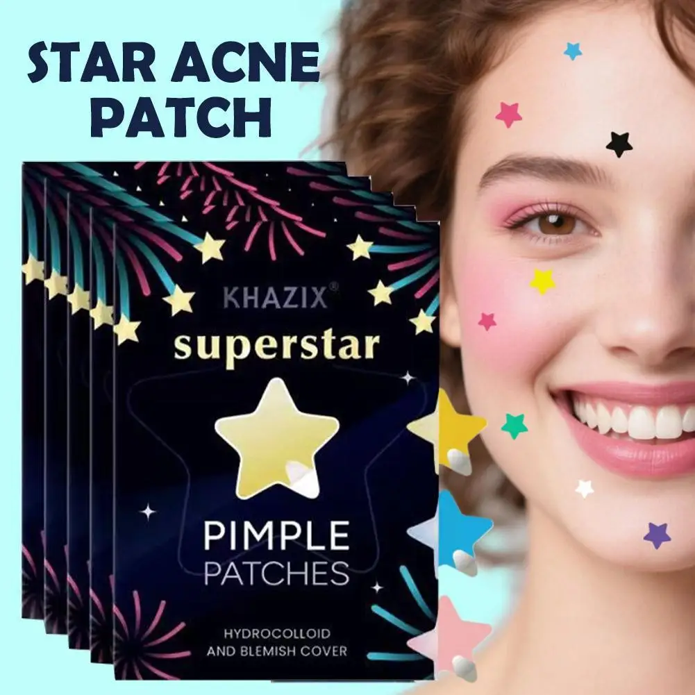 1400 Counts Coorful Hydrocolloid Star Pimple Patches For Face, Cute Acne Dots Stickers Invisible Cover Patch For Zits Blemishes