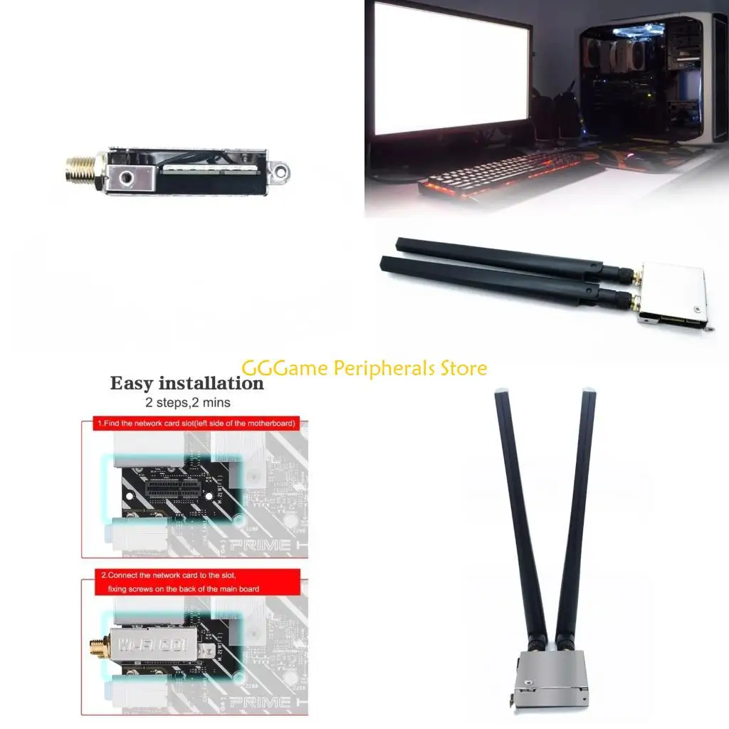 

U55B AX201 3000 Мбит/с WiFi 6 BT5.0 Беспроводная сетевая карта 2400 Мбит/с WiFi6 AX200 Настольный компьютер