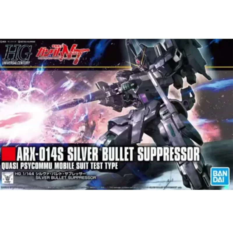 BANDAI Anime HGUC ARX-014S SILVER BULLET SUPPRESSOR New Mobile Report Gundam Assembly Model Action Toy Figures Christmas Gifts