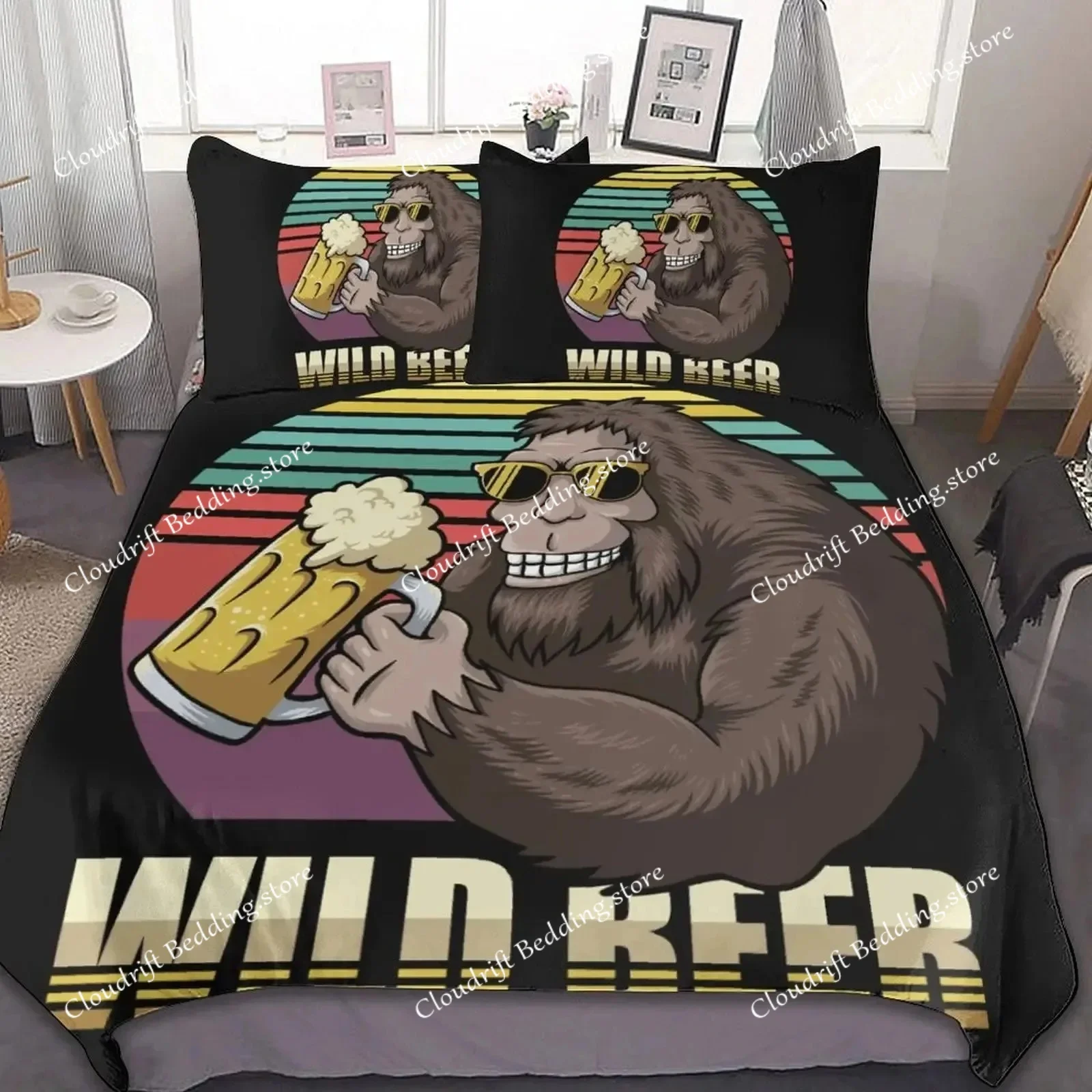 

Комплект постельного белья Bigfoot Sasquatch Full Moon Duvet Cover Set, комплект постельного белья размера Full King, включает пододеяльник и наволочку.