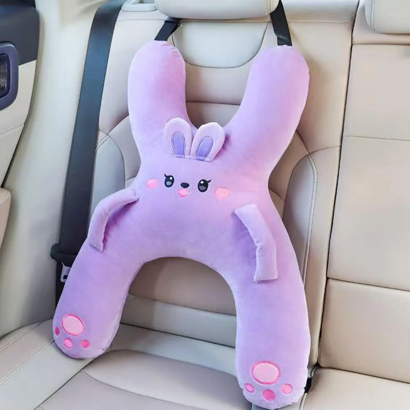 Car Seat Safety Neck Pillow Cute Children's Headrest Lumbar Support Anti Pinch Neck Cute Cartoon Sleeping Pillow
