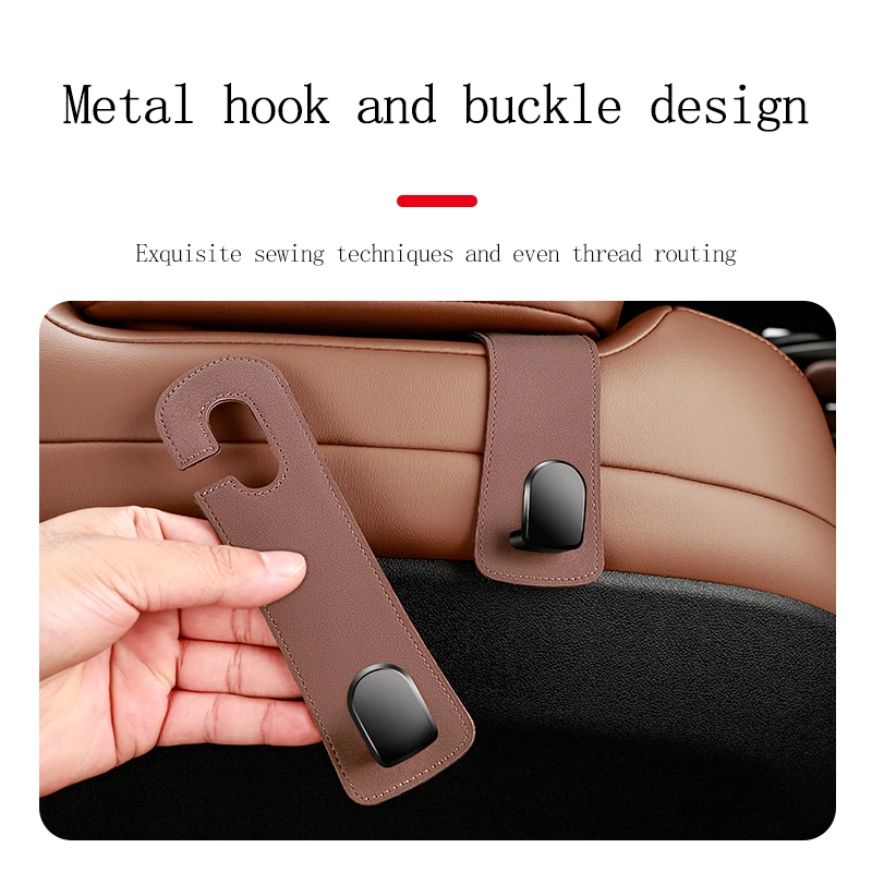 Suede Metal Hook For Hyundai N I40 I30 GENESIS G80 GV70 GV80 GV90 Car Seat Back Hook Headrest Storage Box Hanger Hooks Accessory