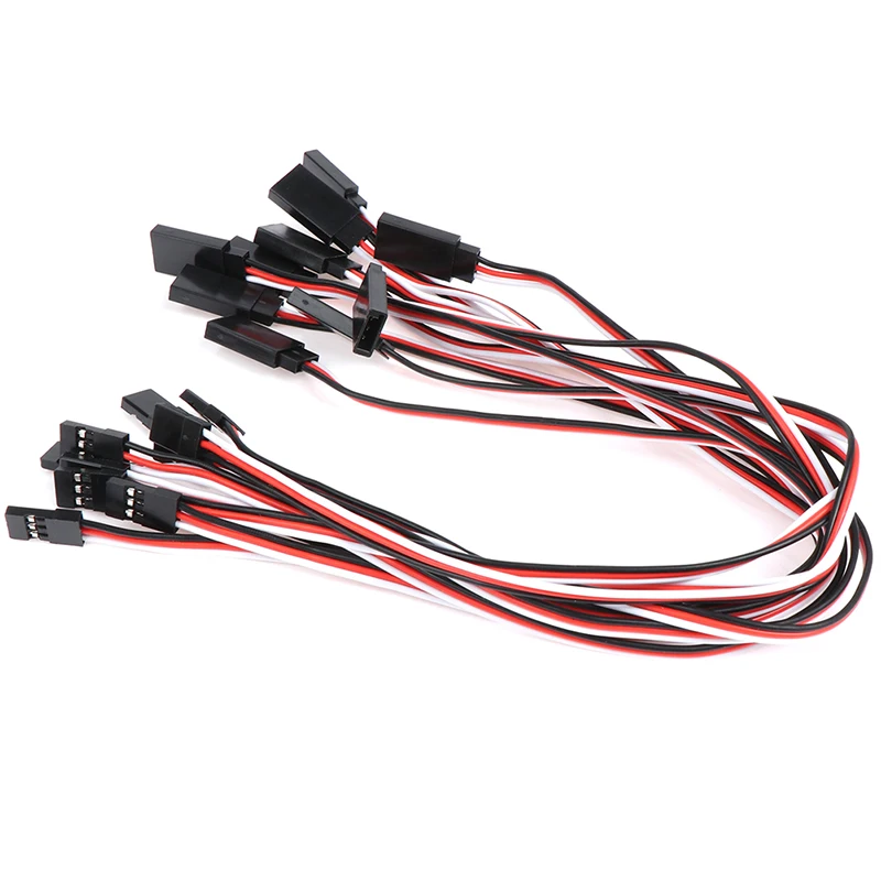 10Pcs/pack 30cm Servo Extension Lead Wire Cable For RC Futaba JR Male To Female Extension Cable 3 Pin Female To Male Connector