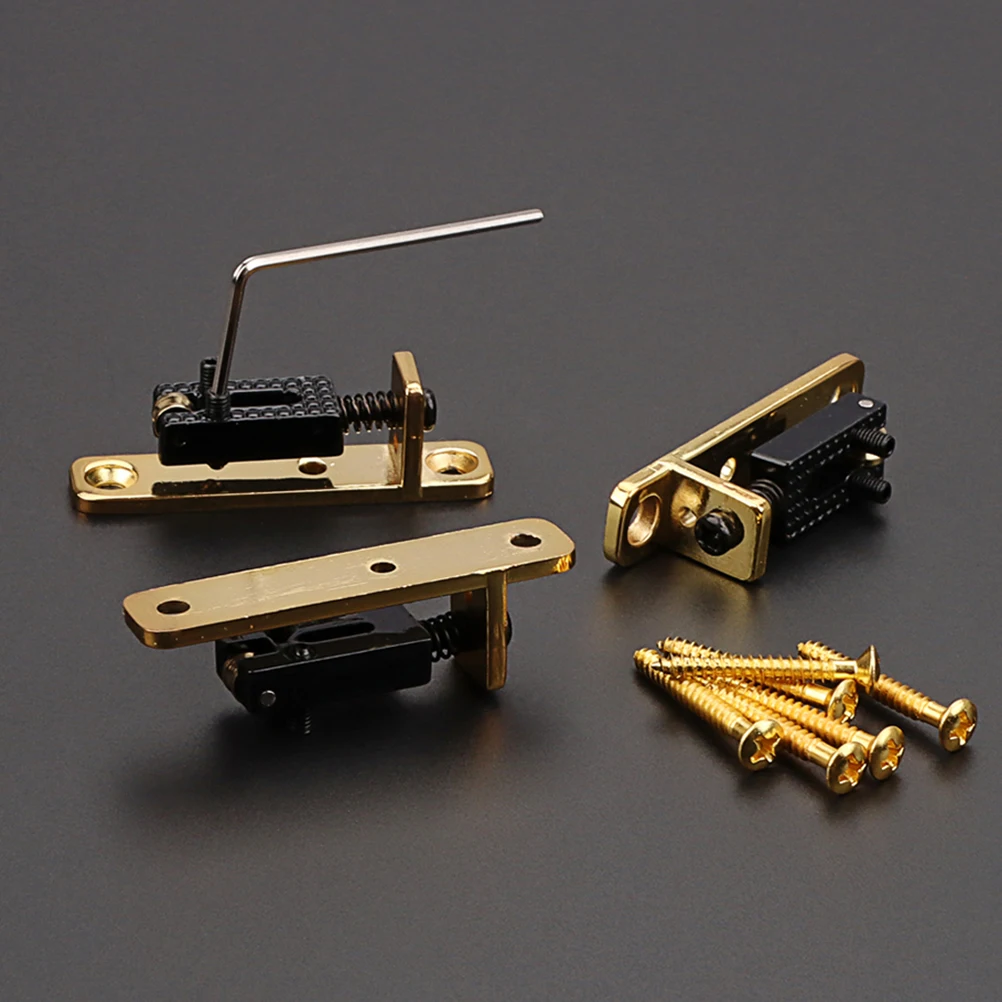 

3pcs Black Guitar Bridge Set GA1219 Electric Saddle Metal Replacement Durable Easy Installation Prevent Breakage Improve Tone