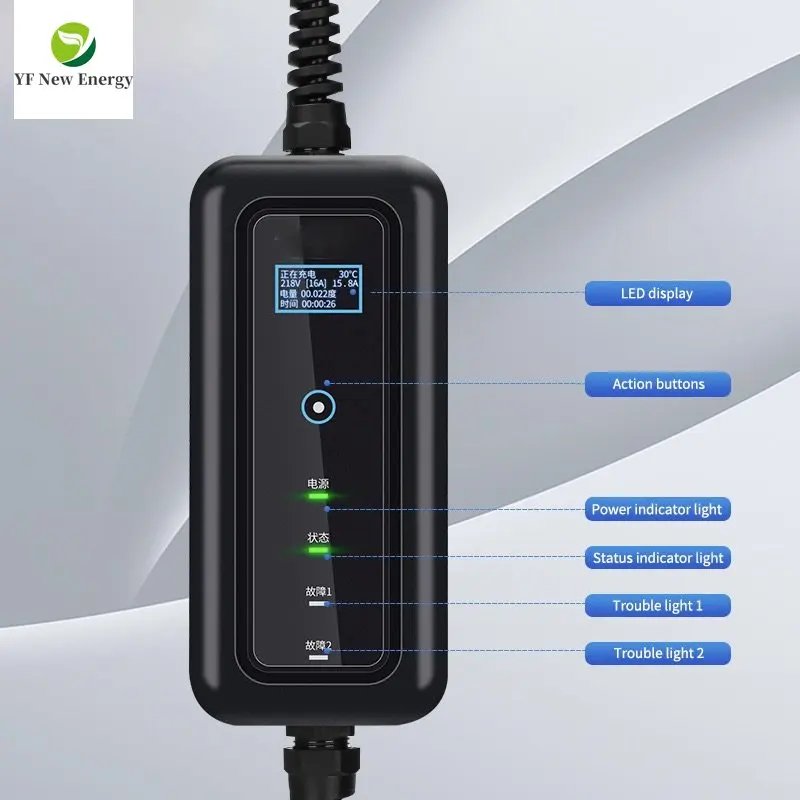 Type 2 socket 3.5kw 1 Phase Portable 16A EV Charging Box IEC 62196-2 Can Be Used In Charger Station EU Sockets 5-10M UK