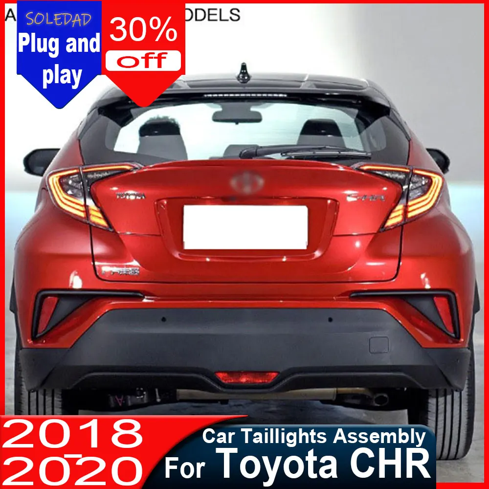 

2pcs Car Taillights Assembly For Toyota CHR 2018 2019 2020 Full LED New Design Car Light Upgrade DRL Animation Accessories