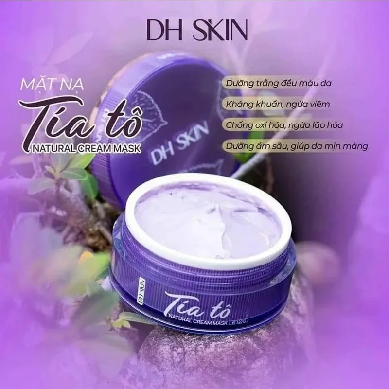 Mặt Nạ Tía Tô DH Skin Giúp Ngừa Mụn Thâm, Dưỡng Trắng Da, Kháng Khuẩn, Cân Bằng pH 120g Freckle Removing, Whitening Brightening