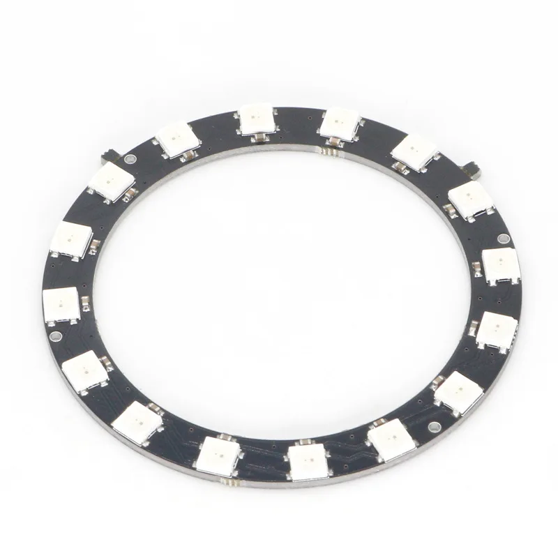 16 Bit WS2812 RGB LED Ring Full Color Intelligent Round Development Kit for DIY Lighting Projects 5050 Built-In Drive Lanterns