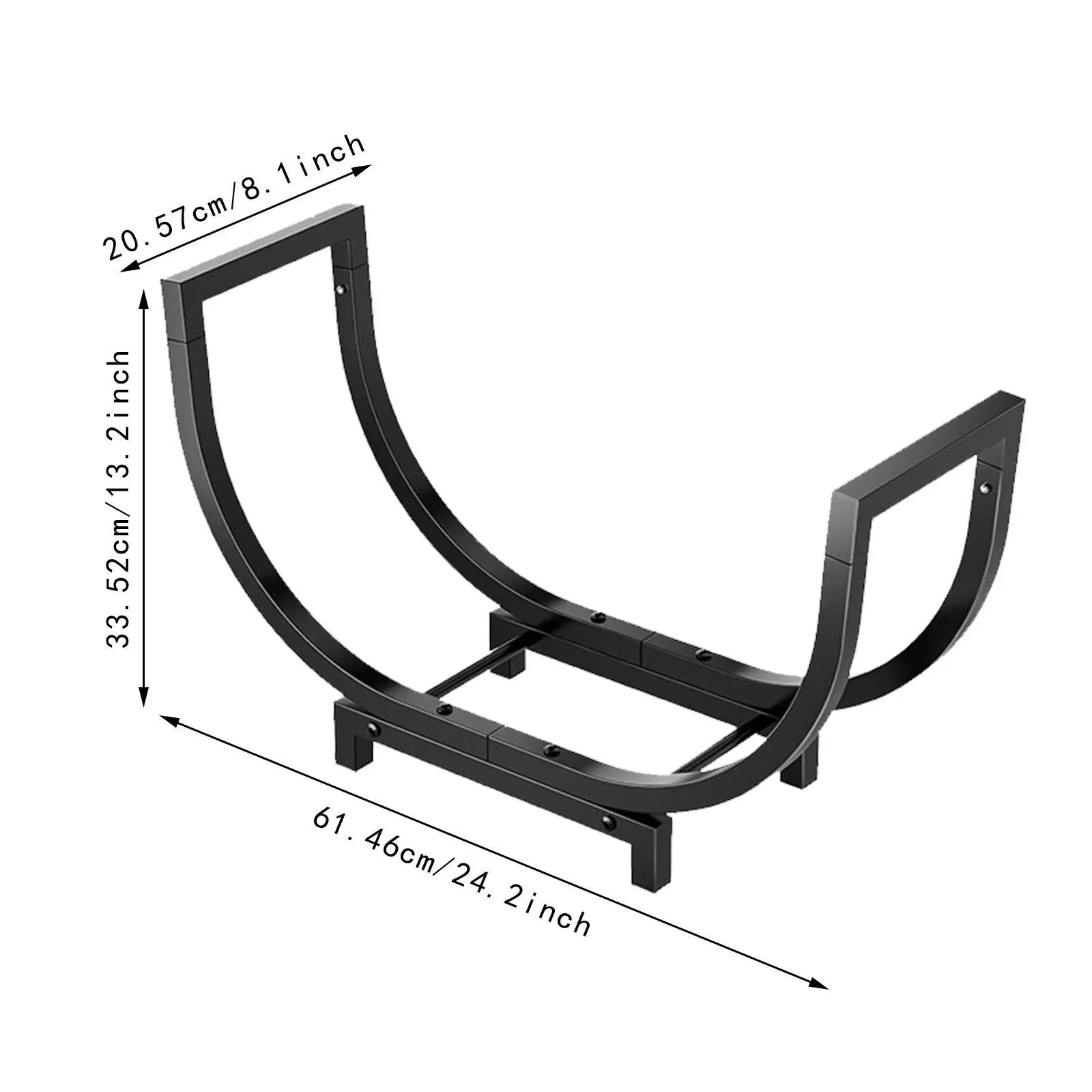 صر الخشب، رف حرق سجل الحطب، شديد التحمل، شبكة سجل الموقد، رف حامل خشب الحطب للفناء الخلفي للسطح الخارجي، #6