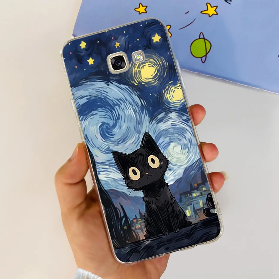 For Samsung Galaxy A5 2017 Case A520 A520F Popular Flower Transparent Silicone Soft Cover For Samsung A 5 2016 A510 A510F Bumper