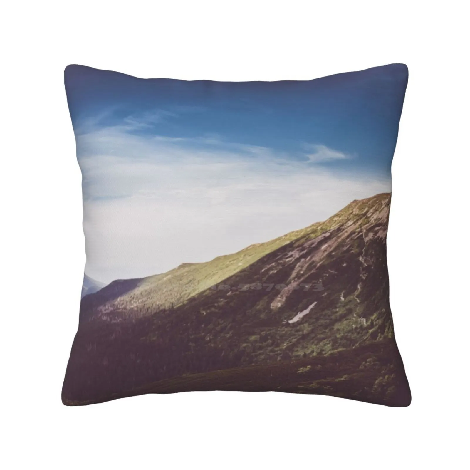 

Diablak Fashion Sofa Throw Pillow Cover Pillowcase Mountains Hills Wanderlust Wanderer Nature Landscape Sky Morning Blue Clouds