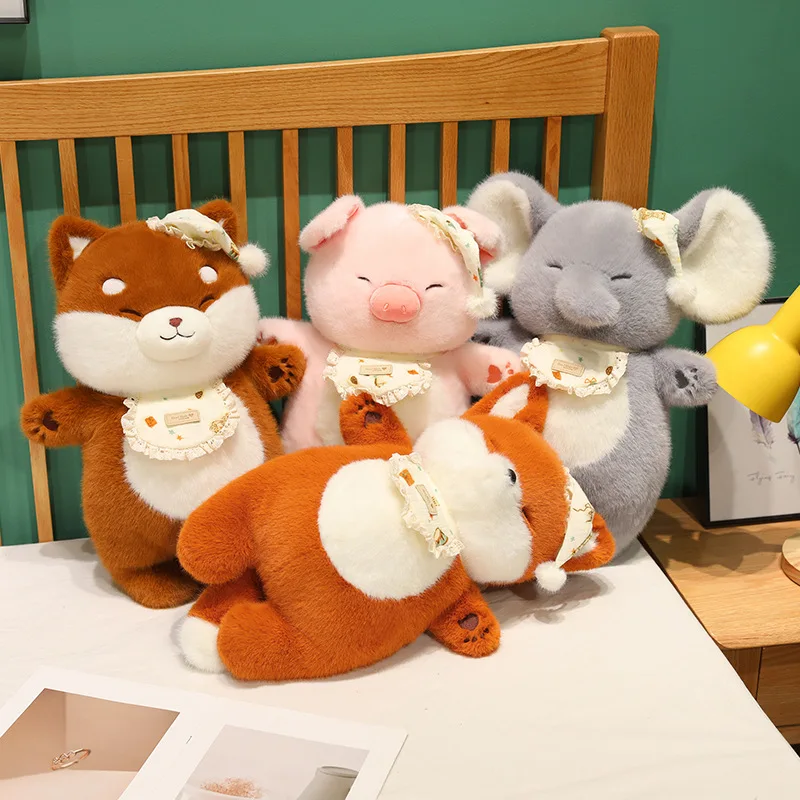 

50 см милые плюшевые игрушки с животными, детские куклы, украшения, кукла-компаньон, подарки на день рождения, Рождество, мягкий спальный компаньон Kawaii