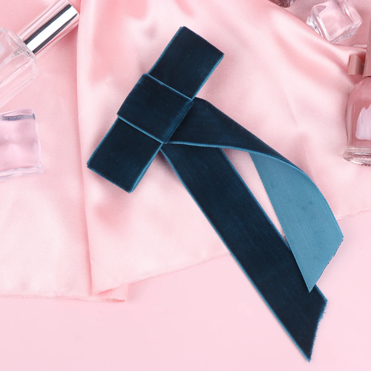 

1pc Large Bowknot Hair Clips Spring Barrettes Business Blue For Hairpins Bobby Pins Bowknot Headdress Hair Accessories