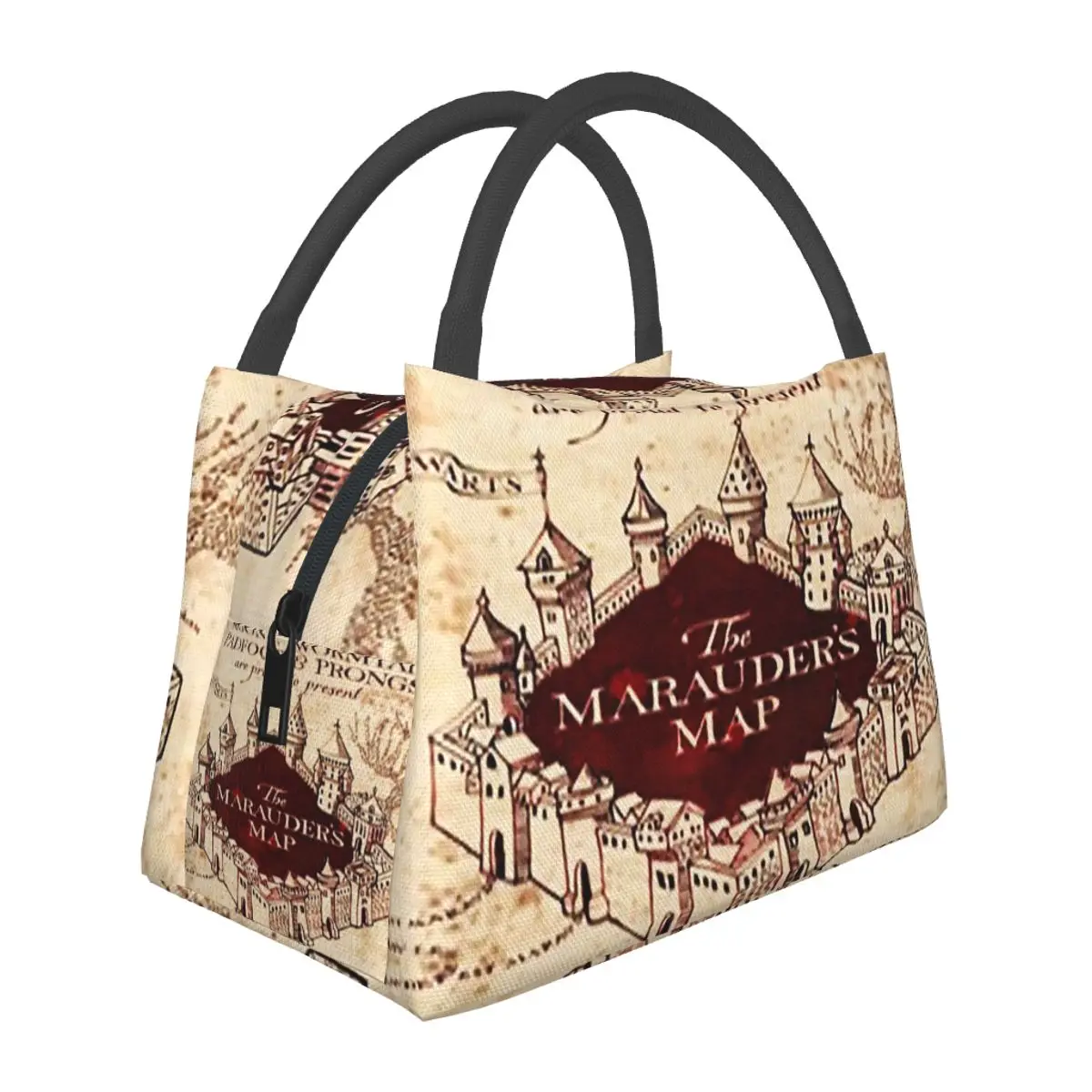 Marauders Magic Map Lunch Bags Insulated Bento Box Waterproof Lunch Tote Picnic Bags Thermal Bag for Woman Children School