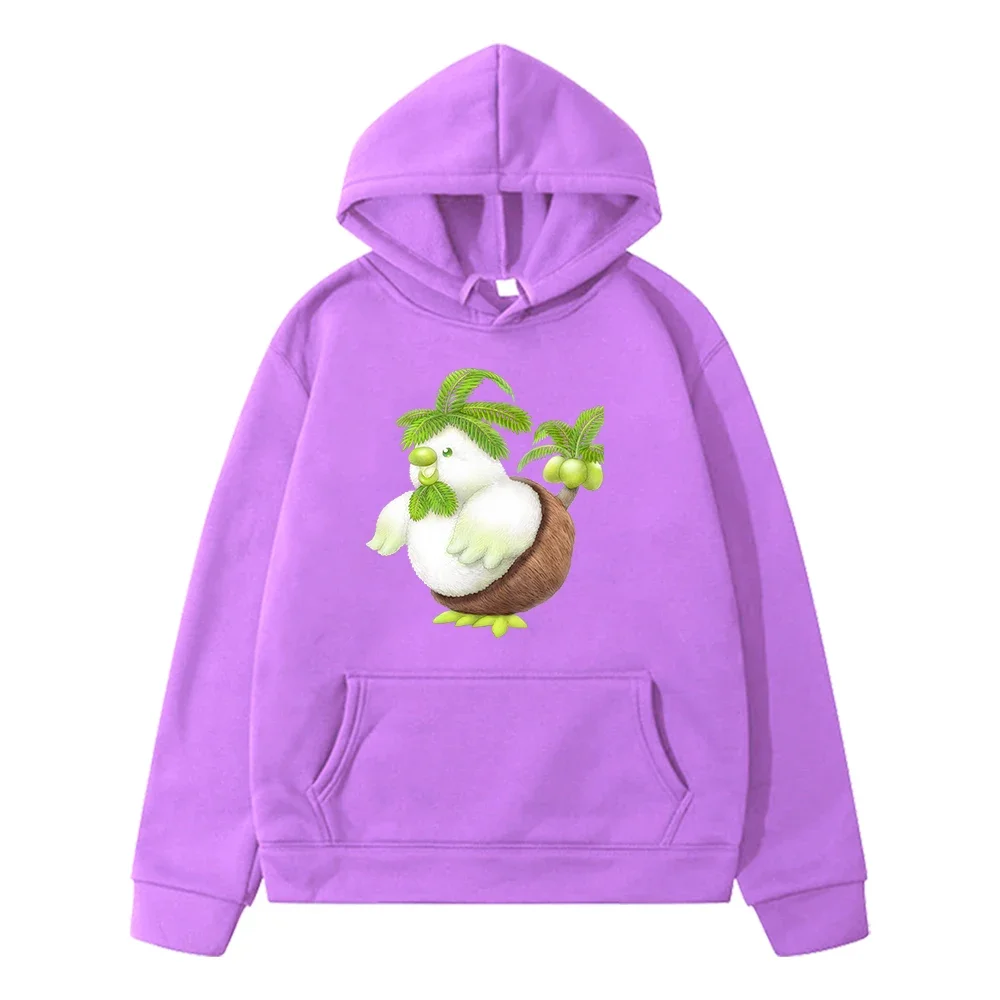 Vegetable Fairy Chicken Coconut Hoodies Soft Children Cartoon Graphic Sweatshirts with Hooded Boys and Girls Streetwear Pullover