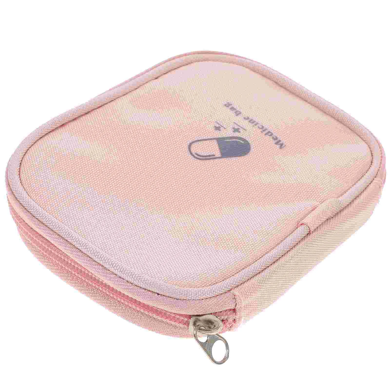 Pill Storage Bag Case Small Grocery Camping Supplies Medicine Pink Organizer Portable Travel