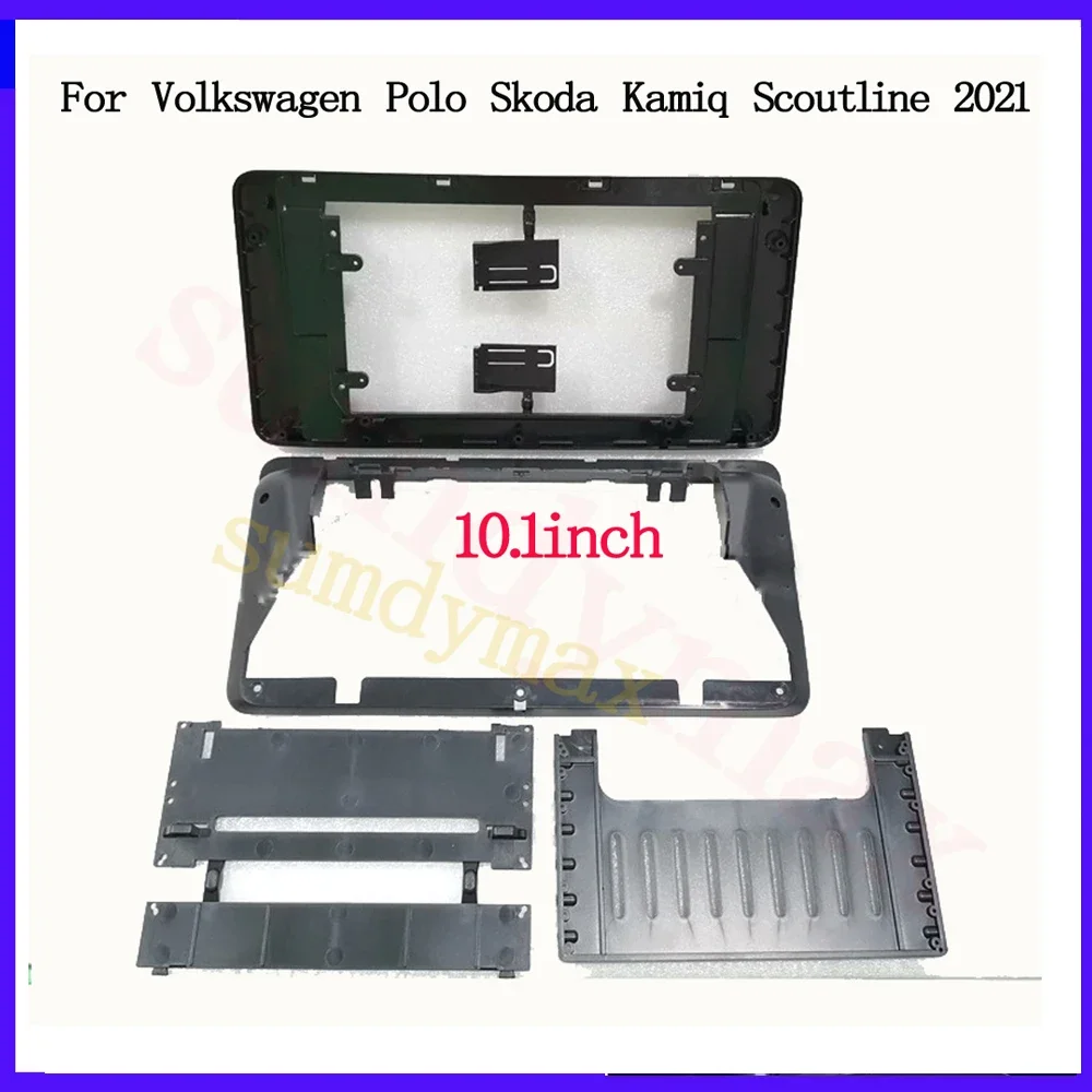 

10,1-дюймовая 2-диночная радиоприемная панель для Volkswagen Polo Skoda Scoutline Kamiq, монтажная панель автомобиля, установка, комплект приборной панели, декоративная рамка