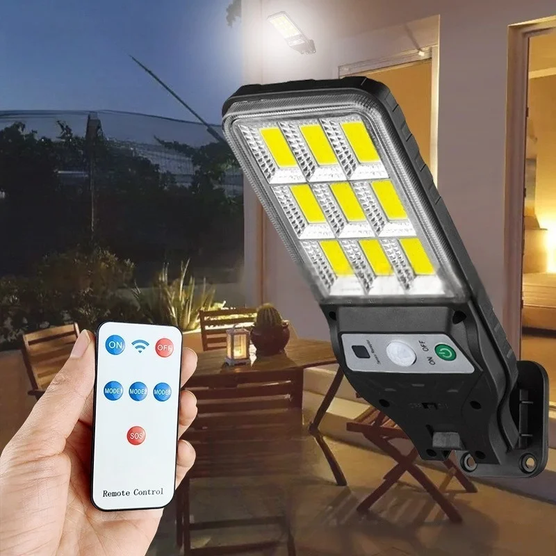 400000LM Solar LED Lights Outdoor With 3 Mode Waterproof Motion Sensor Security Lighting Wall Street Lamp for Garden Patio Path