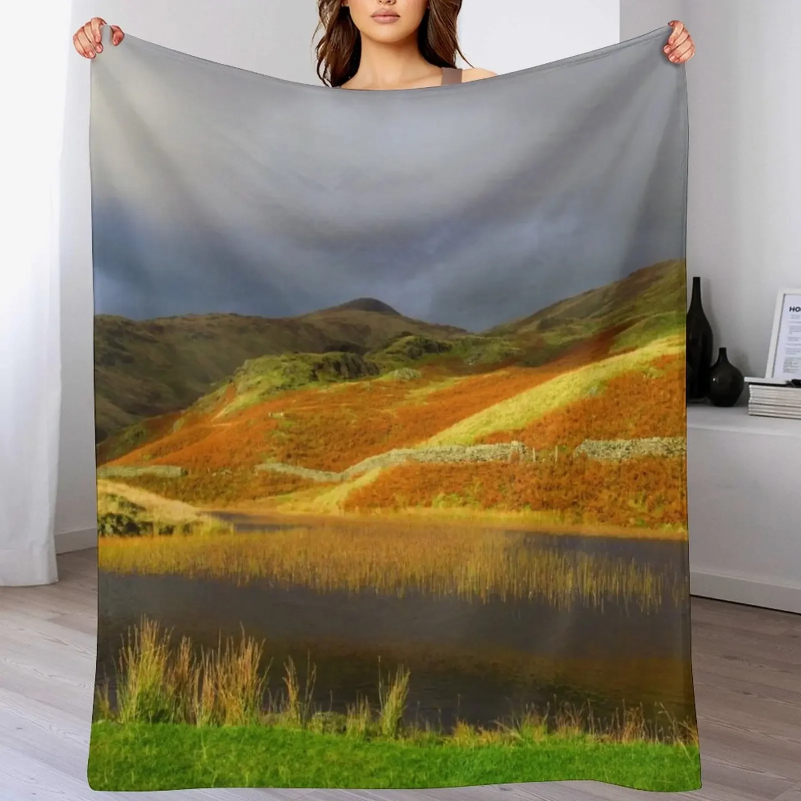 

Alcock Tarn S Throw Blanket warm for winter Plaid Bed linens Blankets