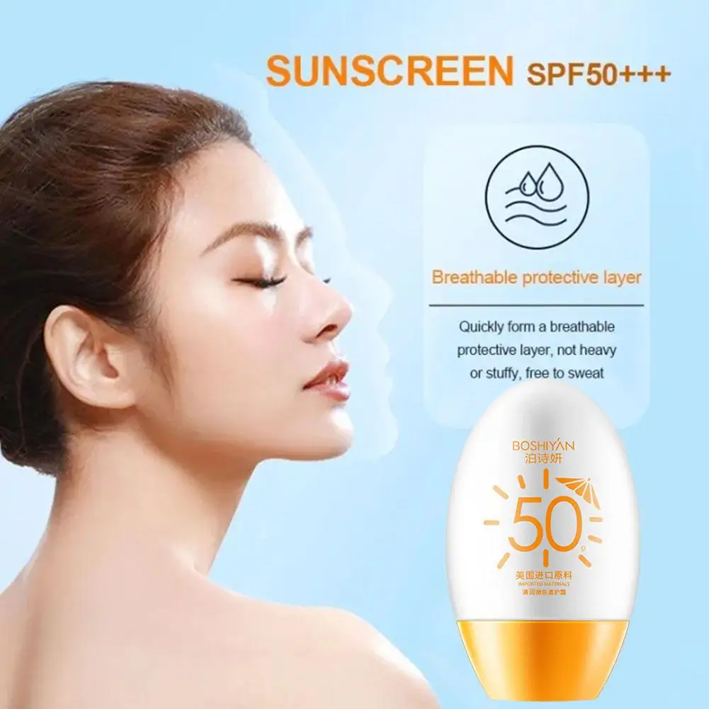 50g Facial Body Sunscreen Whitening Sunblock Skin Protective Cream Non-greasy SPF 50 Brightening Sunscreen Lotion For Summe M5Q7