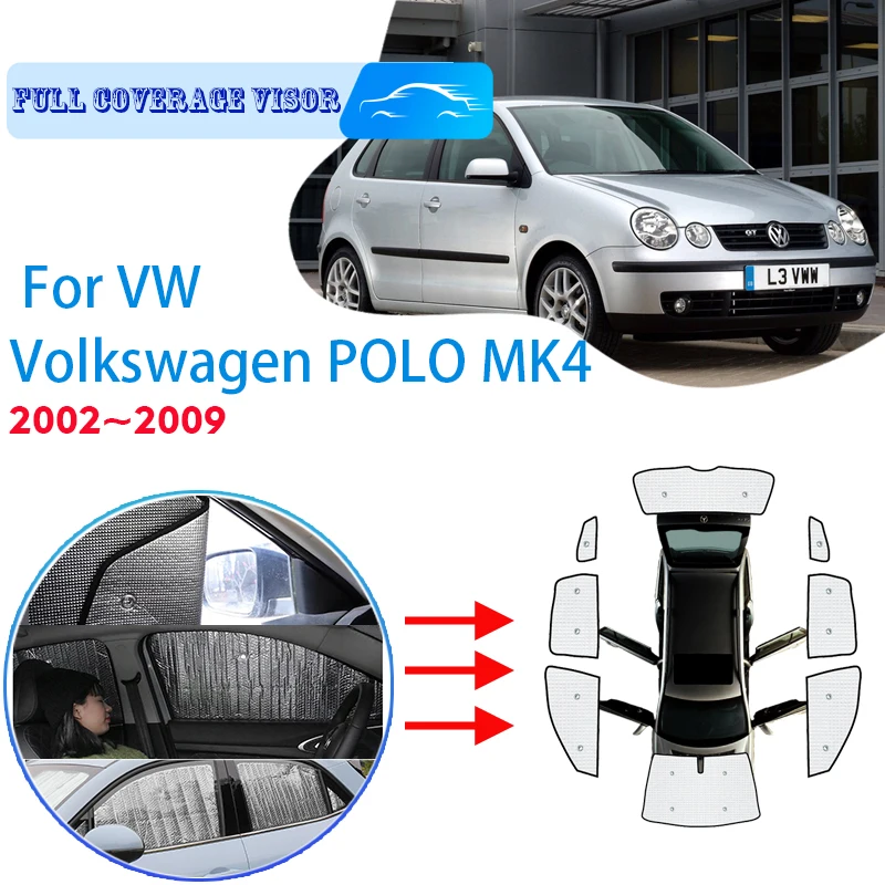 

For Volkswagen VW POLO MK4 9N 2002~2009 2007 Car Window Windshield Sunshade Front UV Protect Reflector Sun Shade Auto Sun Visor