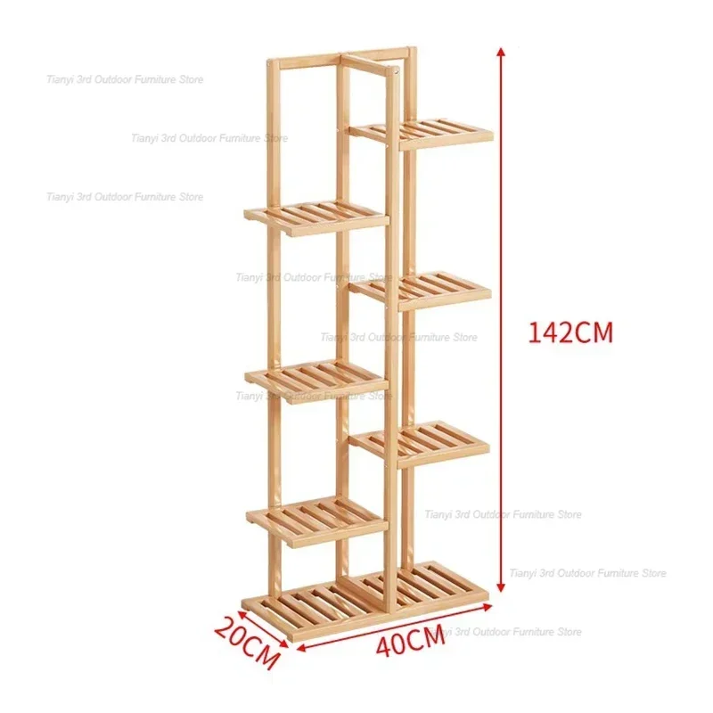 Nordic Living Room Plant Shelves Flower Shelf Wooden Shelf Indoor Plant Shelves Balcony Garden Furniture Soporte De Plantas FYPS