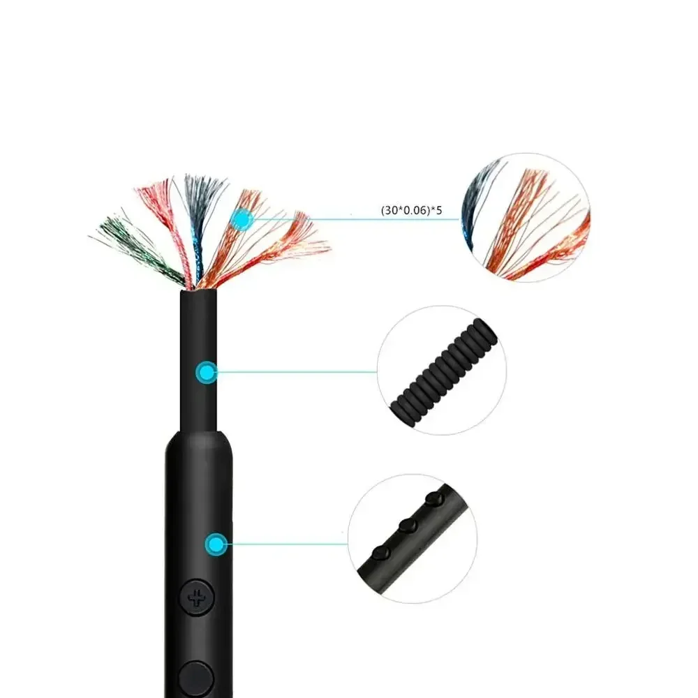 Cabo de extensão de substituição enrolado com mola para marshall major monitor mid i 1 ii 2 iii 3 iv a.n.c voz fones de ouvido bluetooth