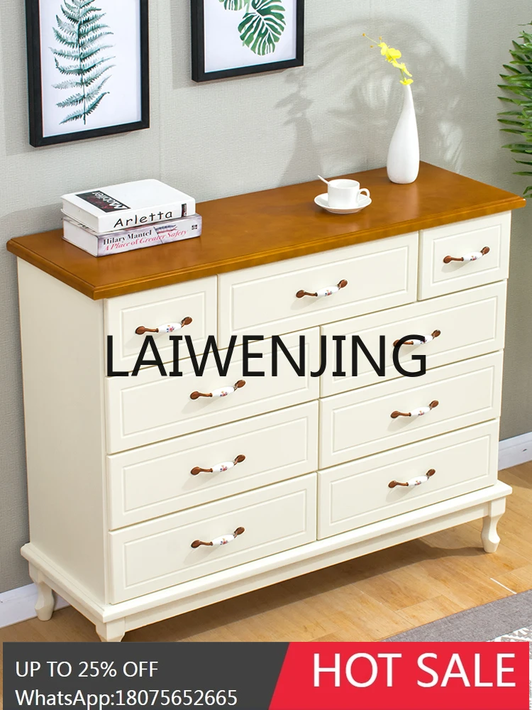 RWJ Bedroom Storage Cabinet Locker Drawer Five-Bucket Cabinet Table Complete American Chest of Drawers