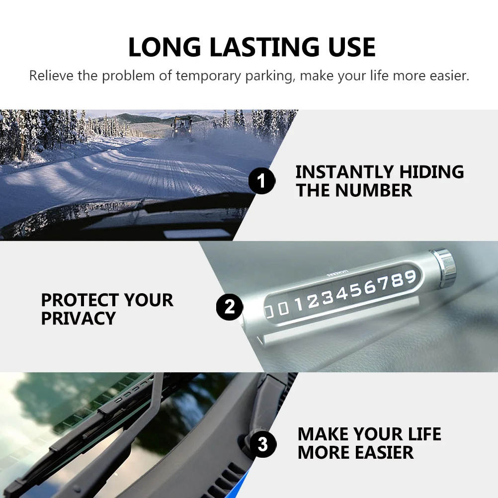 

1pc Temporary Parking Plate Durable Phone Number Sign For Privacy Protection Hidden Number Board Moving Sign Waterproof