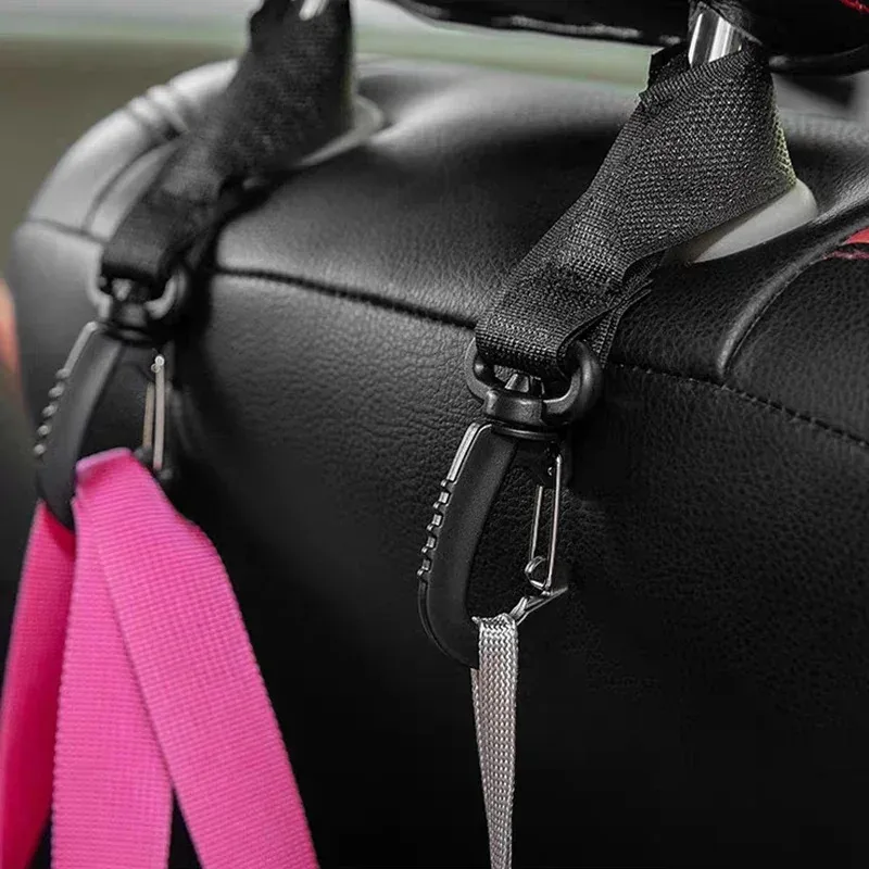 2-10Pcs Baby Stroller Hooks Rotatable Hangers for Prams Shopping Bags Diaper Bag Holder Wheelchair Pushchair Clips Nursery Bag
