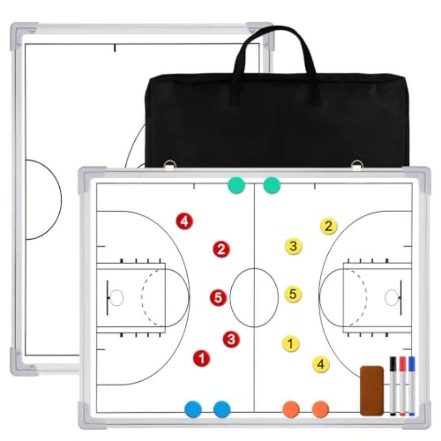 

36 Inch Coaching Clipboard Double-Sided Dry Erase Coach board Portable Tactical Board Equipped with Magnet Numbers Marker Pens