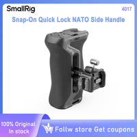 SmallRig 4017 Snap-On Quick Lock NATO Side Handle Adjustable Slide 35mm Cold Shoe Mount Aluminum Alloy Handle for DSLR Cameras