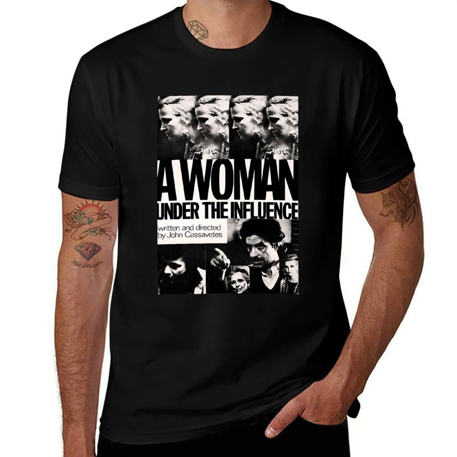 A Woman Under The Influence John Cassavetes Poster T-Shirt Work Daily Short Sleeve Top T-Shirt