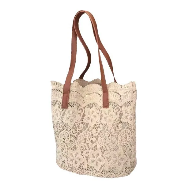 Women's Bag, Korean Version Lace Shoulder Bag, Handbag, Women's Shopping, Large Capacity Bucket Bag, Leisure Outdoor Travel