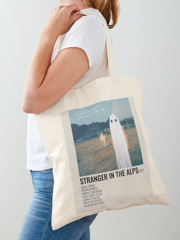 

stranger in the alps minimalist Tote Bag shopper bags Cloth bag Canvas bag for women free delivery bags