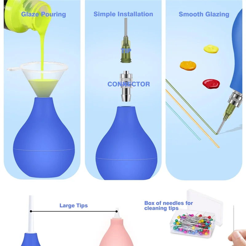 

Инструменты для керамики LJL, прецизионный аппликатор, инструменты для выдавливания бутылок для глазури, набор для художественного украшения керамики