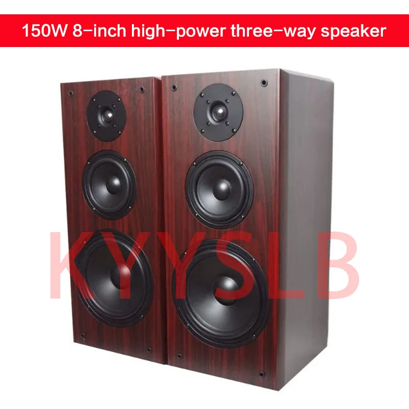 150W High-power 8 Inch Passive Bookshelf Speaker Fever Hifi Stereo Speaker Three-way K Song Floor-standing Home Theater Speaker