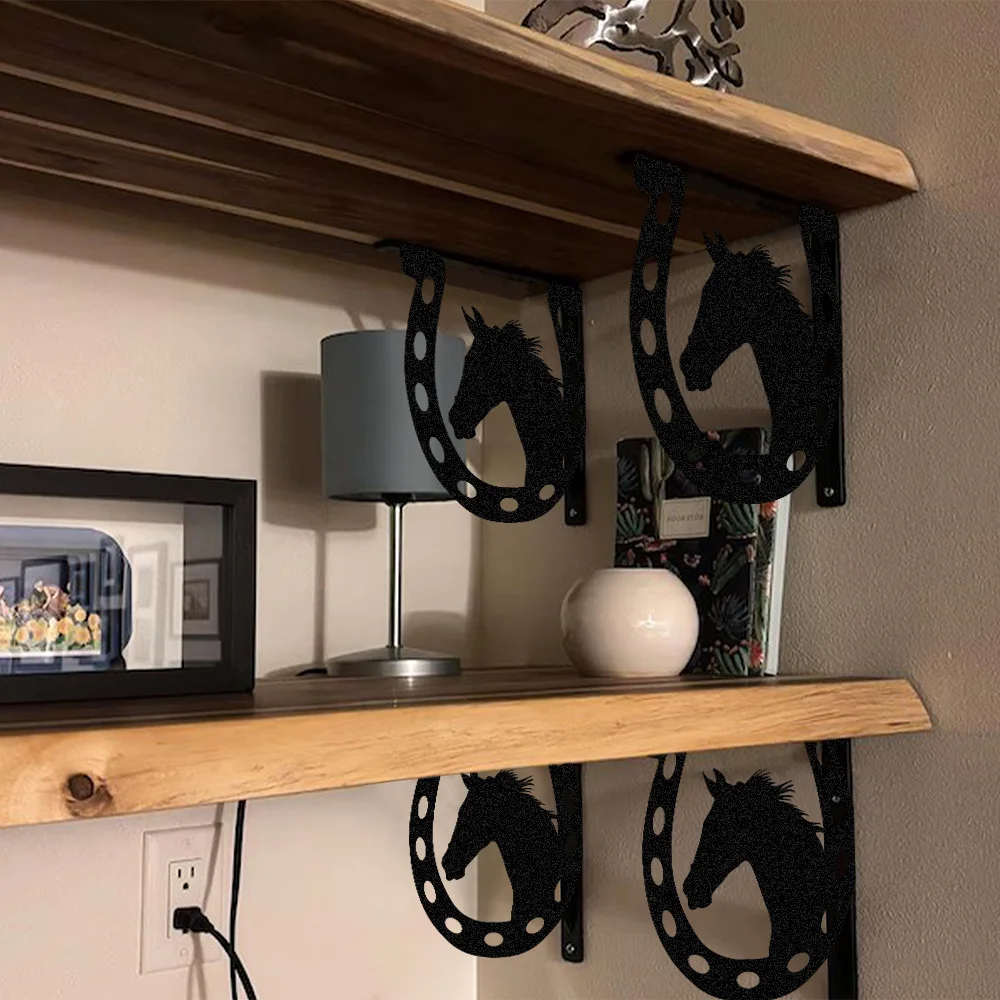 2pcs Horse Metal Shelf Bracket - Woodworking Horse ulasan dan harga