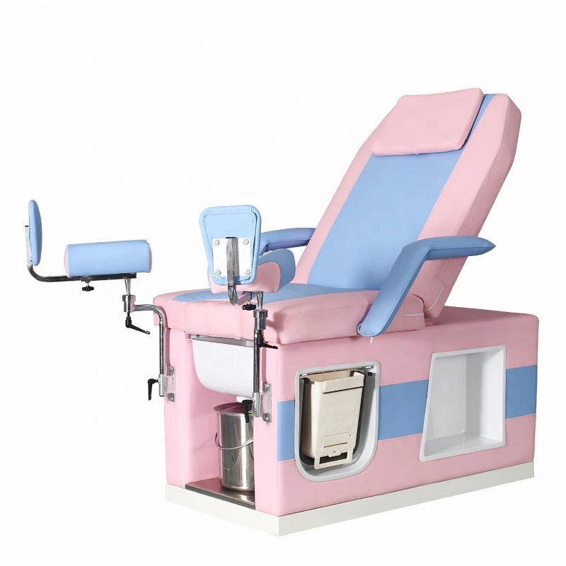 

Manual gynecological examination chair, patient bed, operating table