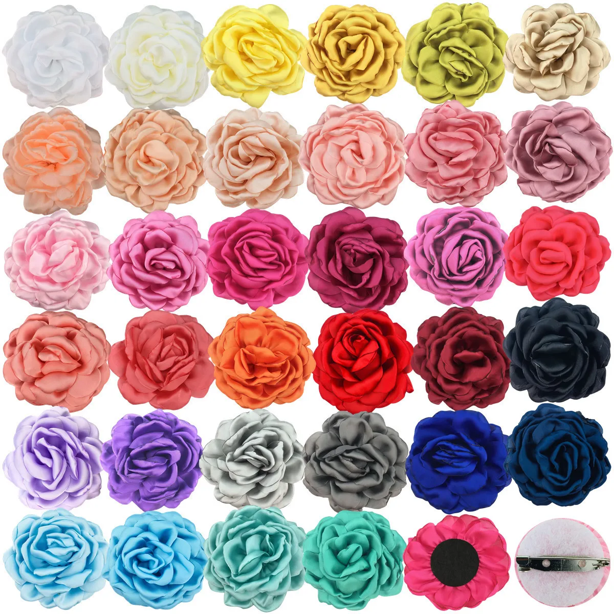 

300pcs Wholesale Caro 9cm Satin Flower Satin Chiffon Burnt Edge Rose Hair Accessories Clothing Hats Flower Accessories