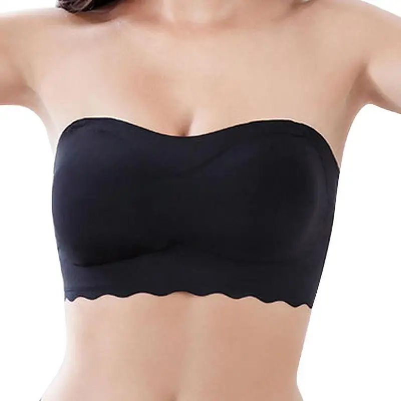 

Women Bandeau Bras Strapless Underwire Breathable Invisible Bra Anti-Slip Multi-use Bandeau Bralette Sports Bra For Women