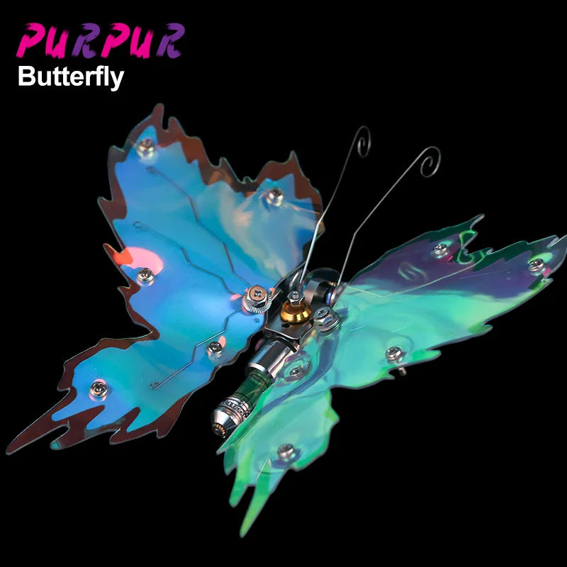 

DIY Punk 3D Metal Puzzle Mechanical Assembly Butterfly Model Birthday Christmas Gift Puzzle Toy