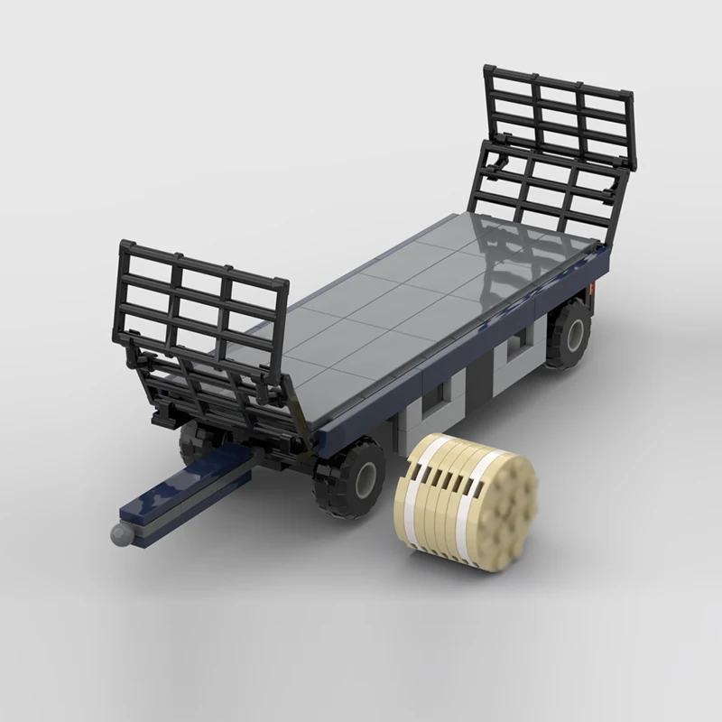 City Car Model MOC Building Bricks T014 Cargo Transport Trailer Modular Technology Gifts Holiday Assemble Children Toys Suit